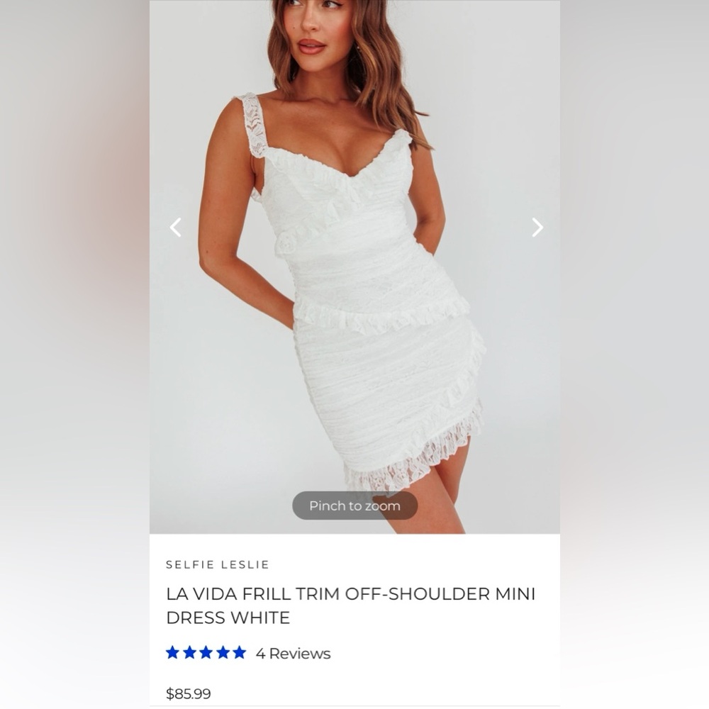 NWT Selfie Leslie lace mini dress